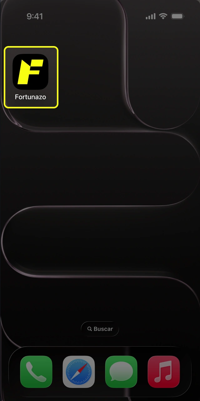 Tocá el ícono de Fortunazo en iOS para empezar a jugar.