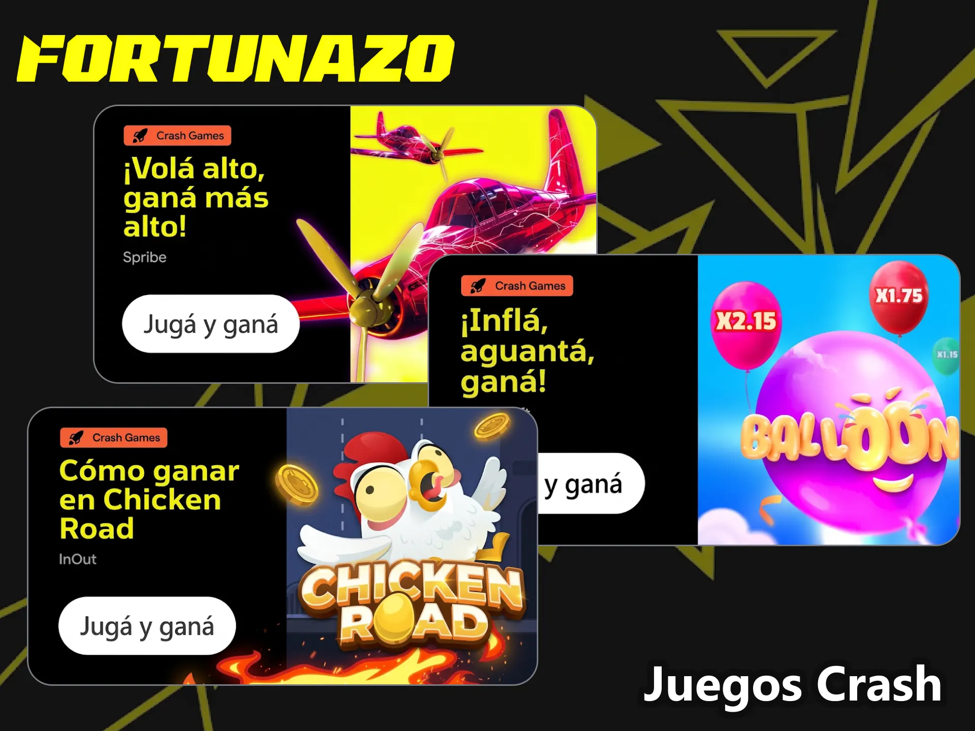 Apostá en los juegos crash en Fortunazo y multiplicá tus ganancias al instante.