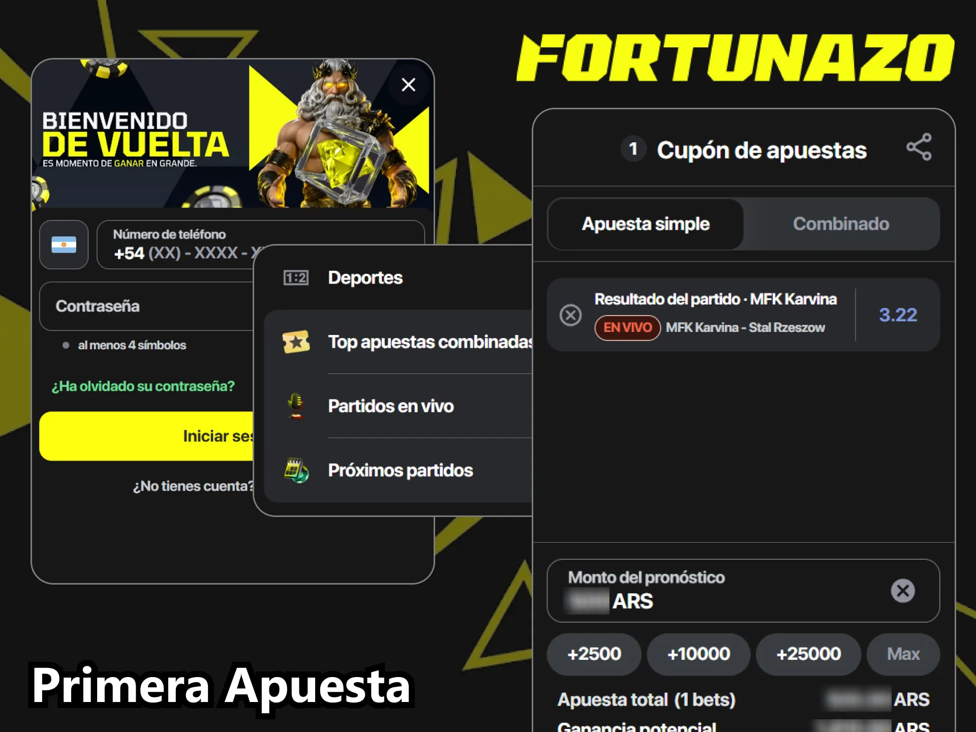Prueba la plataforma Fortunazo y realiza tu primera predicción deportiva.